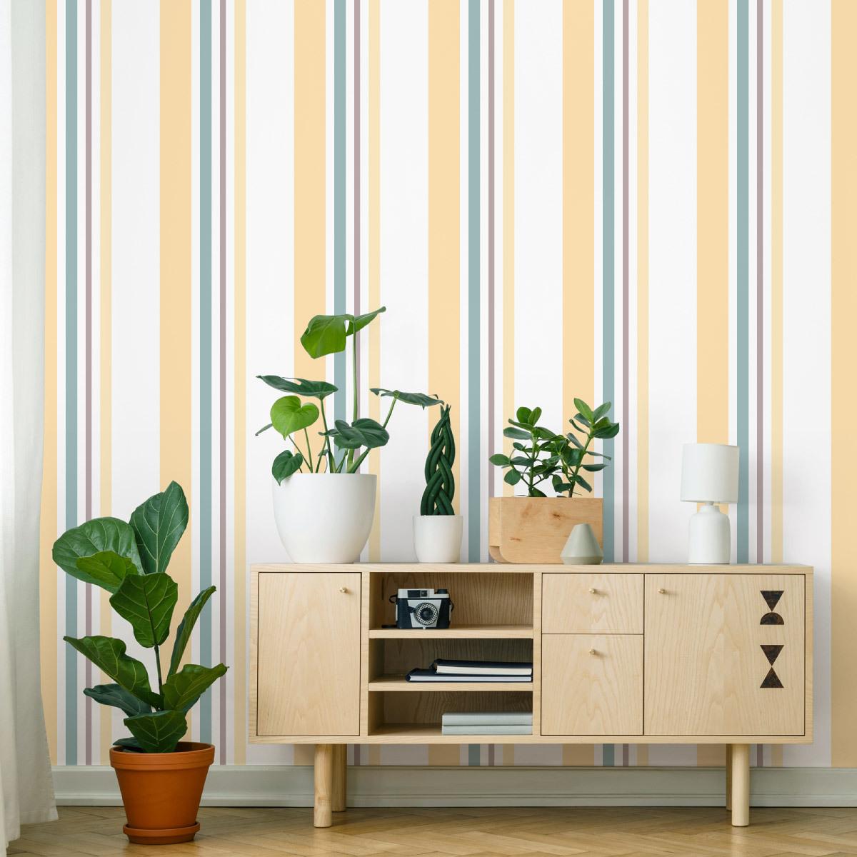 Tapeta w klasyczne, pionowe paski, salon, biuro  nr. 4