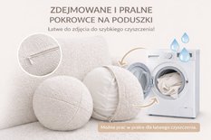Kanapa rozkładana trzyosobowa Mediolan 250x112x90 cm LOOP 01 sofa z funkcją spania ivory - Miniaturka zdjęcia nr 3