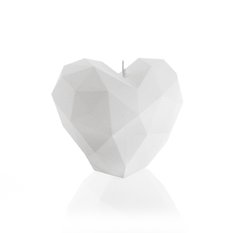 Świeca Heart Low-Poly White - Miniaturka zdjęcia nr 2