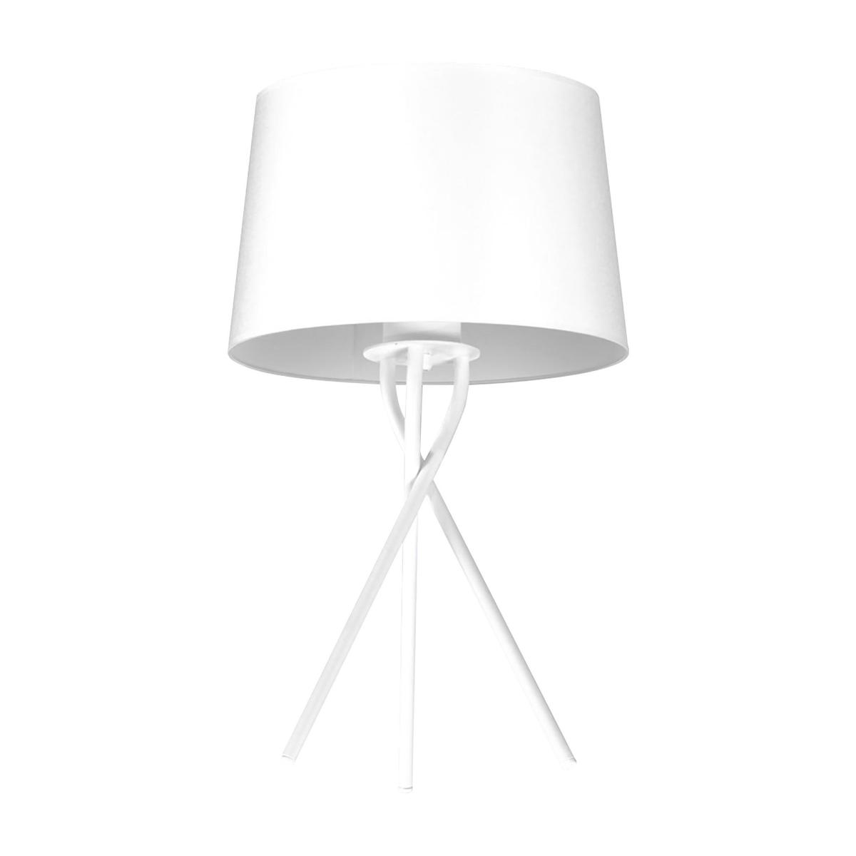 Lampka stołowa / nocna K-4362 REMI WHITE 26x43x16 cm do salonu lub pokoju biały