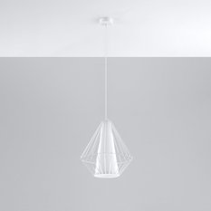 Lampa wisząca DEMI biała 130x28x28cm nowoczesna E27 do salonu - Miniaturka zdjęcia nr 2