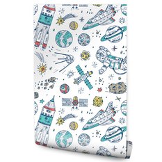 Tapeta W Rolce KOSMOS Gwiazdki Astronauci Planety  - Miniaturka zdjęcia nr 1