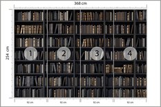 Fototapeta Do Biura BIBLIOTECZKA Styl Vintage Książki Efekt 3D - Miniaturka zdjęcia nr 2