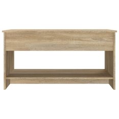 Stolik kawowy 102x50x52,5 cm z ukrytym schowkiem pod rozkładanym blatem dąb sonoma do salonu - Miniaturka zdjęcia nr 6