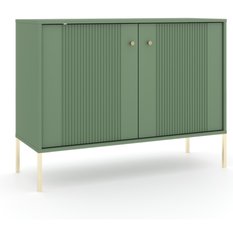 Komoda Iseo 104 cm do sypialni salonu smoke green złoty zielony - Miniaturka zdjęcia nr 1