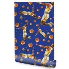 Tapeta KOSZYKÓWKA Piłki Sport Koszykarze Akwarela  - Miniaturka zdjęcia nr 1