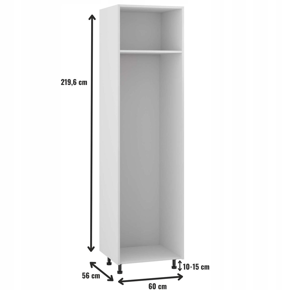 Korpus szafka kuchenna dolna 60x230x56 cm do zabudowy lodówki z akcesoriami biały do kuchni nr. 2