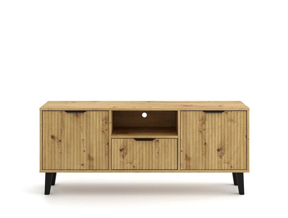 Szafka RTV Scandi 58x140x39 cm do salonu dąb artisan nr. 4