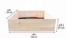 Warzywniak skrzynia na warzywa inspekt zielnik 120x100x27 poradnik gratis do ogrodu - Miniaturka zdjęcia nr 2