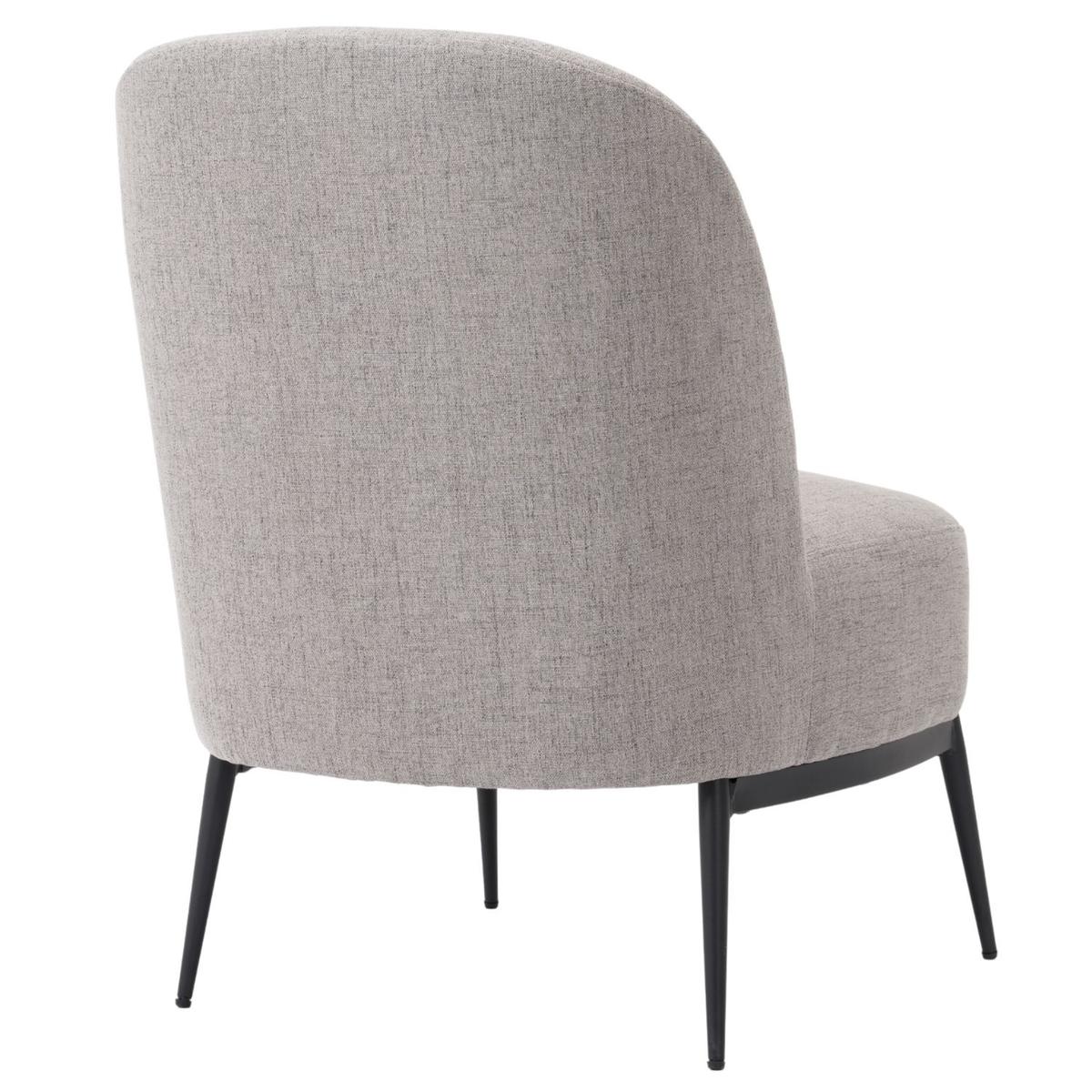 Fotel VAYA tapicerowany 57x71x81 cm nowoczesny nogi czarne jasnoszary nr. 5
