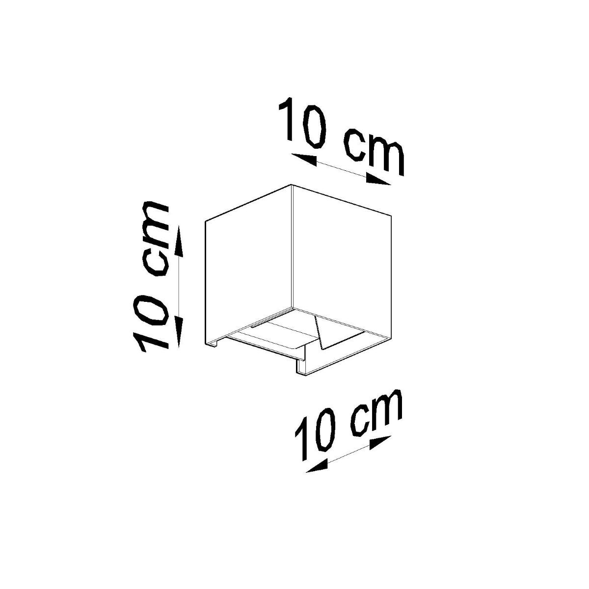 Kinkiet LUCA czarny LED IP54 10x10x10cm nowoczesna lampa LED do salonu nr. 8