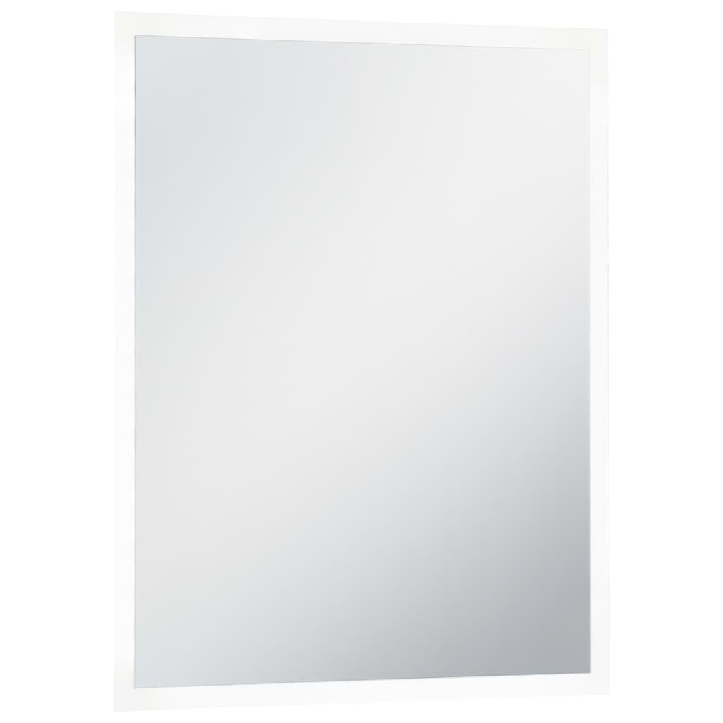 Lustro 50x60 cm do sypialni łazienki z LED aluminium szklane srebrny nr. 4