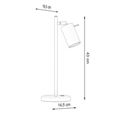 Lampa biurkowa RING 43x19.5x14.5 cm nowoczesna lampka na biurko GU10 czarna do biura pokoju - Miniaturka zdjęcia nr 4