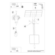 Lampa wisząca RANA 1 czarna 175x6x61cm nowoczesna G10 do salonu - Miniaturka zdjęcia nr 9