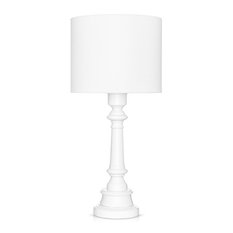 Lampa stołowa CLASSIC 25x25x55 cm biała drewno białe - Miniaturka zdjęcia nr 7