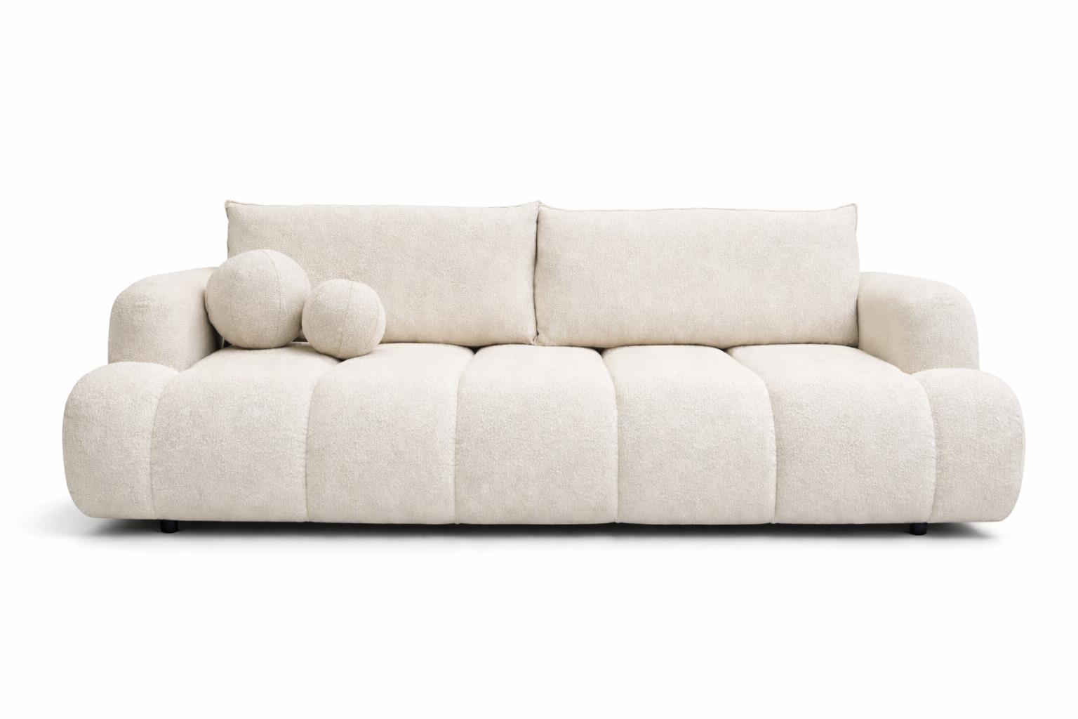Kanapa rozkładana trzyosobowa Mediolan 250x112x90 cm LOOP 01 sofa z funkcją spania ivory nr. 9