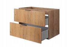 Szafka łazienkowa FLOW 80 cm z umywalką z metalowymi nogami dąb craft - Miniaturka zdjęcia nr 3