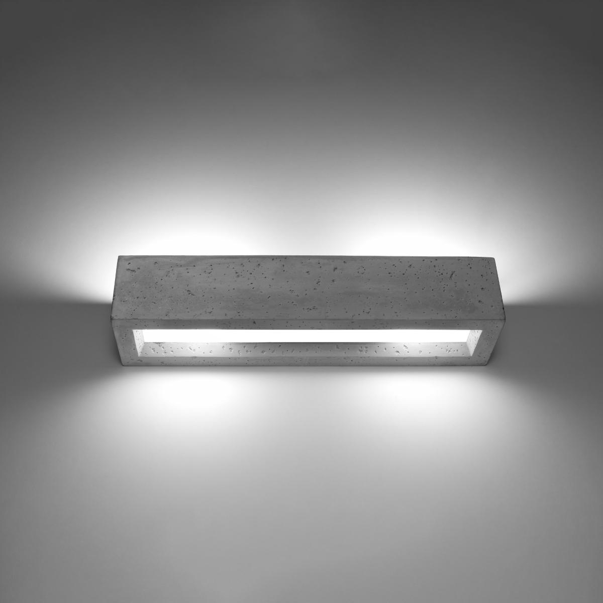 Kinkiet VEGA 50 beton 10x12x50cm nowoczesna lampa E27 do salonu nr. 3