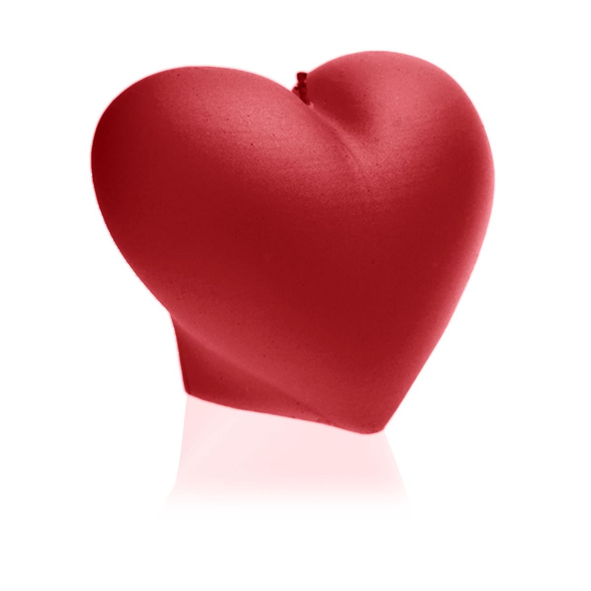 Świeca Heart Smooth Red