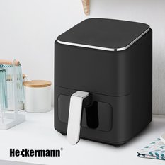 Frytkownica beztłuszczowa Air Fryer 4L Heckermann® RA510D Srebrna - Miniaturka zdjęcia nr 5