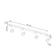 Plafon Ring 17x6x81cm do sypialni salonu zielony oliwkowy - Miniaturka zdjęcia nr 9