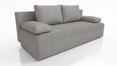 Kanapa Zoja z funkcją spania 82x201x91 cm z pojemnikiem na pościel do sypialni lambi szara - Miniaturka zdjęcia nr 1