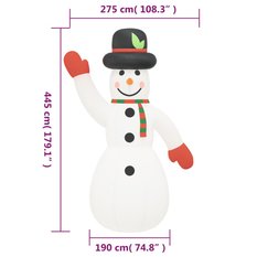 Nadmuchiwany bałwan z oświetleniem LED, 455 cm - Miniaturka zdjęcia nr 12