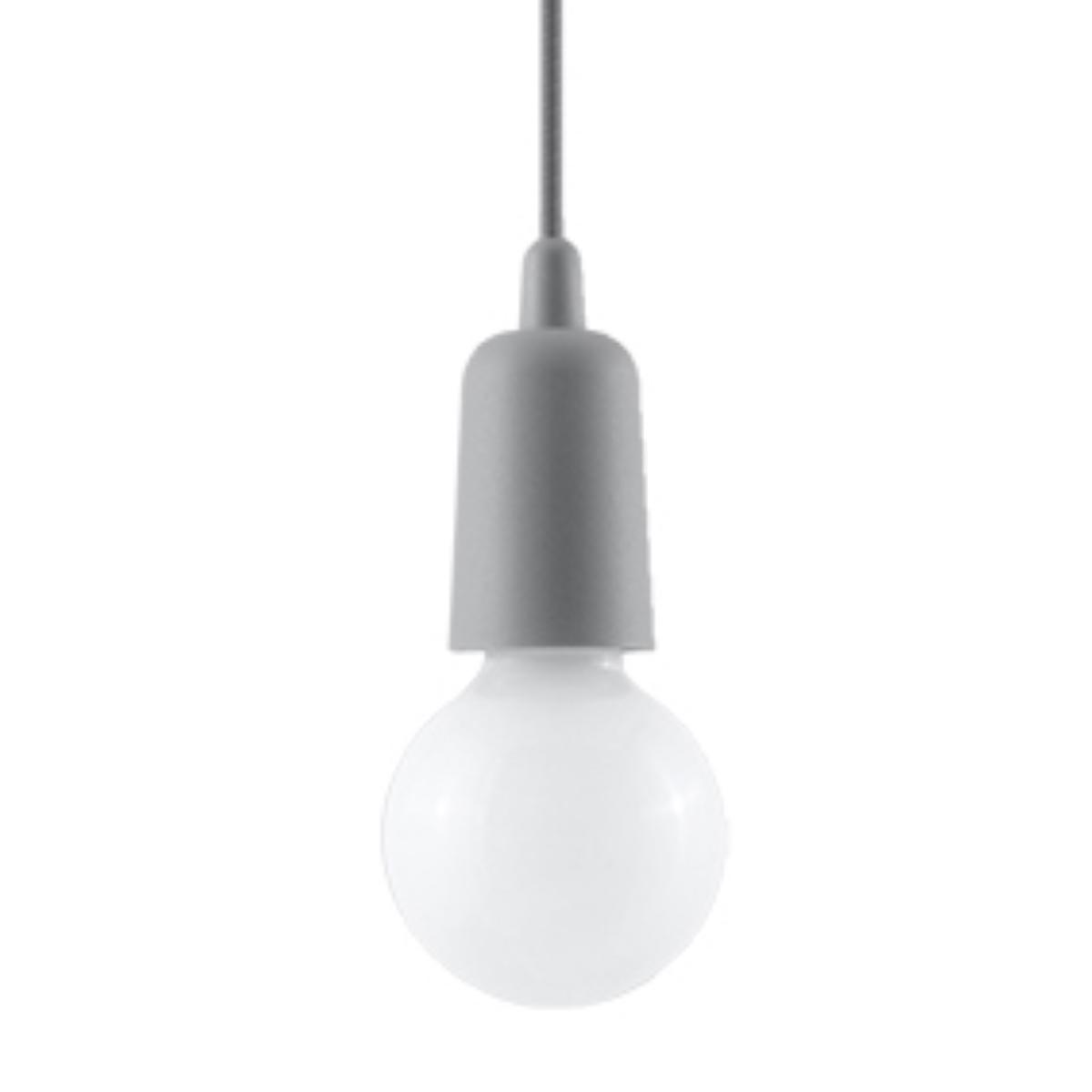 Lampa wisząca DIEGO 1 szara 90x9x9cm nowoczesna lampa wisząca E27 do salonu