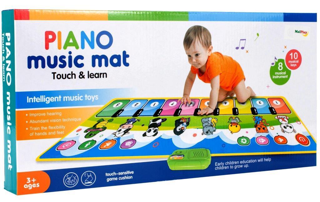 Mata muzyczna interaktywna pianinko z nagrywaniem kolorowa dla dzieci 3+ 110x36x1 cm nr. 2