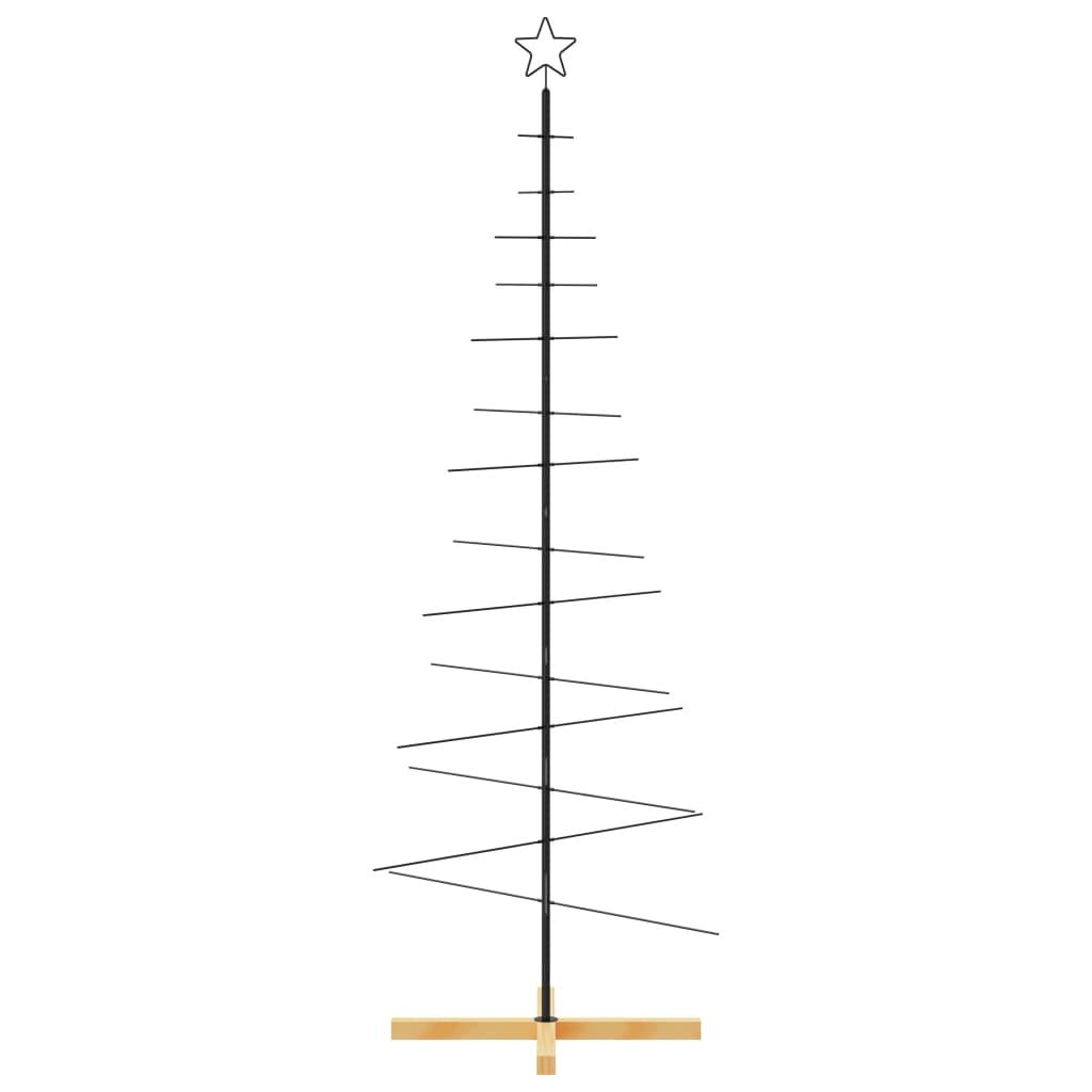  Metalowa choinka z drewnianą podstawą, czarna, 180 cm nr. 3