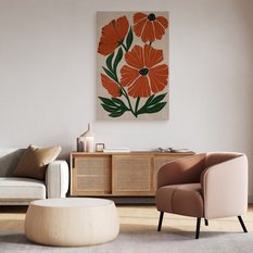 Obraz Na Płótnie Maki Kwiaty Martwa Natura Rośliny Styl Boho 80x120cm - Miniaturka zdjęcia nr 6