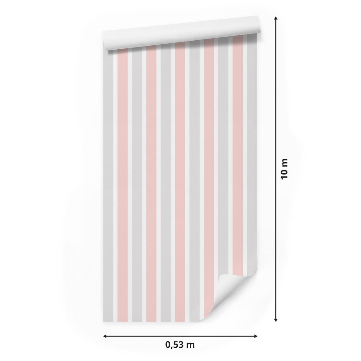 Tapeta Do Salonu Pastelowe Pionowe PASKI Ozdoba 53x1000  nr. 2