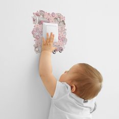 Naklejka Pod Kontakt Do Pokoju Dzieci Balony tle 20x20 Misie Gwiazdy Samolot Chmury - Miniaturka zdjęcia nr 5