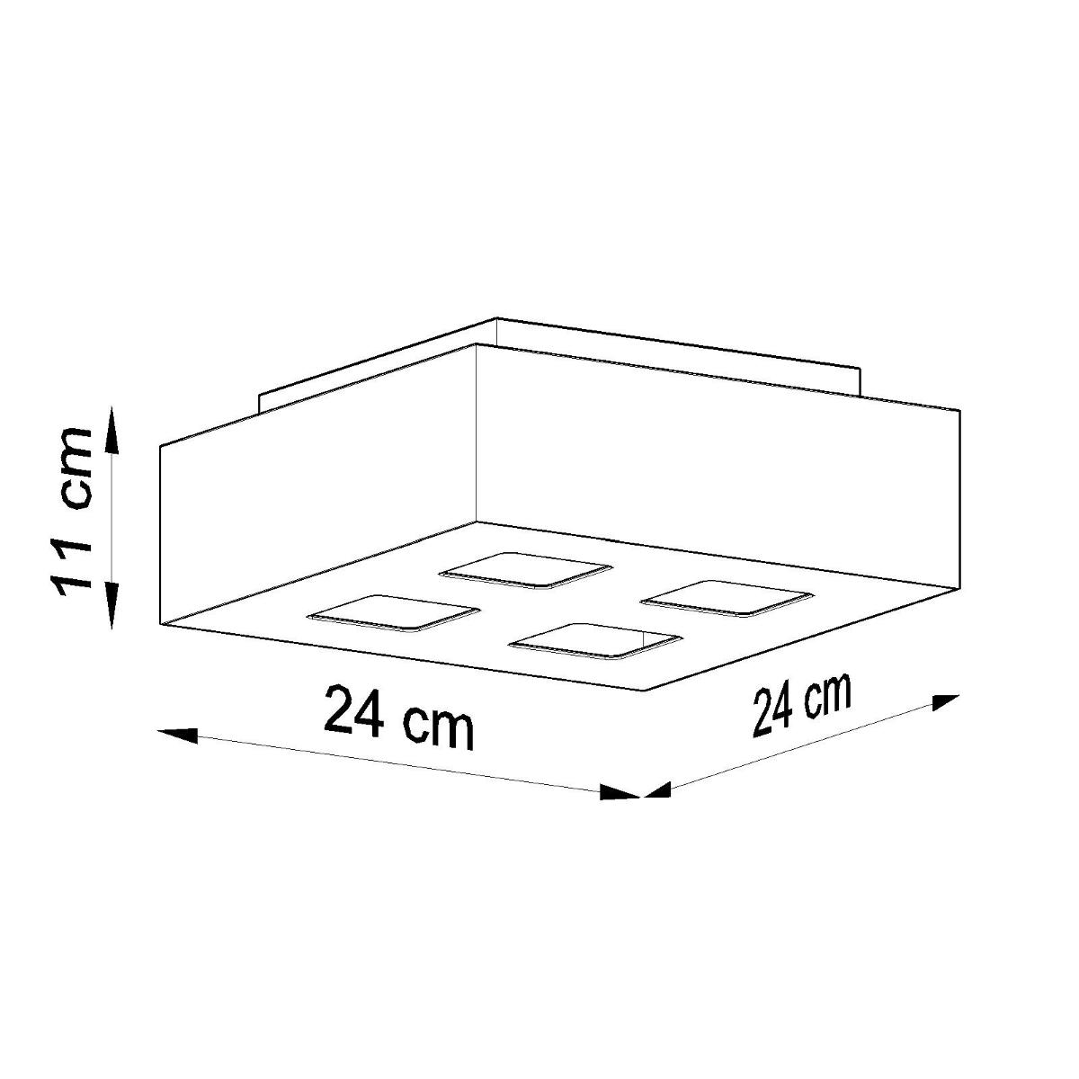 Plafon MONO 4 biały 11x24x24cm nowoczesna lampa GU10 do salonu  nr. 4