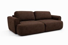 Kanapa z funkcją spania ITALY 250x100x82 cm FLOW 01 trzyosobowa sofa rozkładana brązowa - Miniaturka zdjęcia nr 2