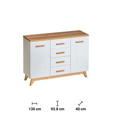 Komoda Sven 130 cm do salonu sosna andersen dąb nash - Miniaturka zdjęcia nr 2