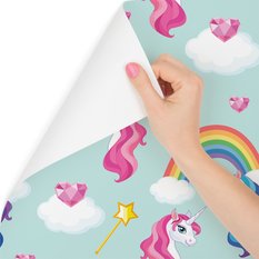 Tapeta dla dzieci – Magiczne kolorowe jednorożce  - Miniaturka zdjęcia nr 3