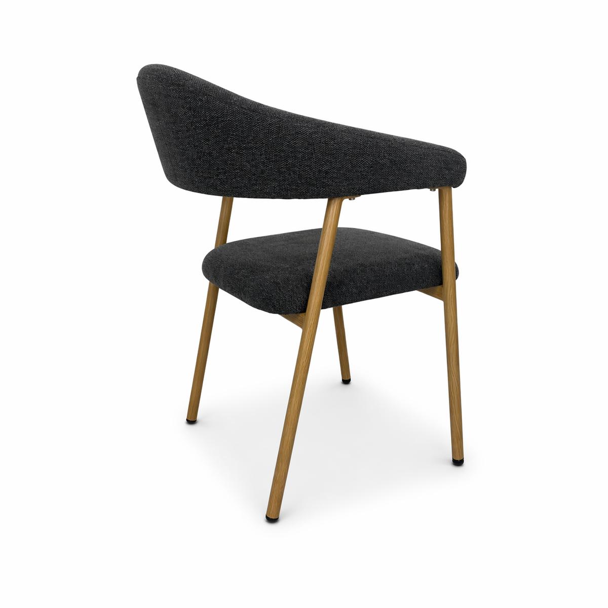 2x krzesło tapicerowane do jadalni VANO stelaż kolor dąb, tkanina szenil grafit cena za jedną sztukę 220 zł nr. 3