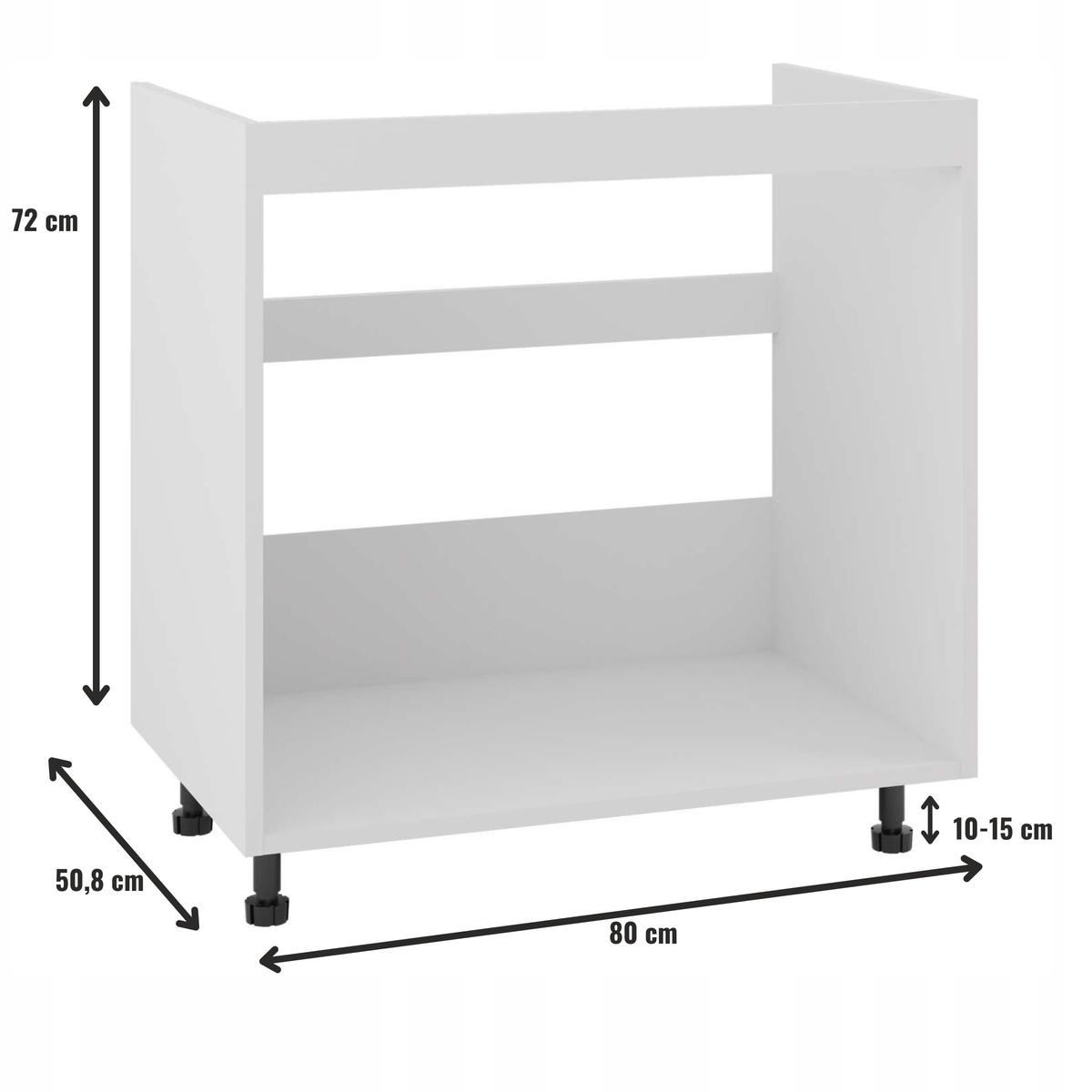 Korpus szafka kuchenna dolna 80x82x50,8 cm pod zlew z akcesoriami biały do kuchni nr. 2