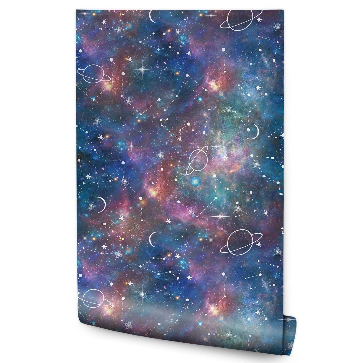 Tapeta kosmos galaxy planety do pokoju chłopca  nr. 1