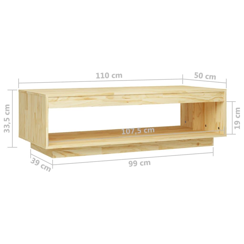 Stolik kawowy 110x50x33,5 cm z praktyczną półką lite drewno sosnowe do salonu nr. 8