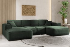 Sofa U SIENA LARGE 344x73x165 cm w kształcie U bez funkcji spania do salonu zielona - Miniaturka zdjęcia nr 2