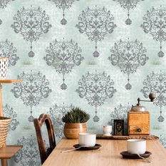 Tapeta ornamenty w stylu vintage, dekor do salonu - Miniaturka zdjęcia nr 4