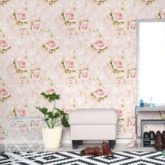 Tapeta Dekoracyjna RÓŻOWE Kwiaty Akwarela Retro  - Miniaturka zdjęcia nr 6