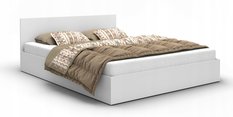 Łóżko AVI 160x85x200 cm stelaż pojemnik na pościel do sypialni białe