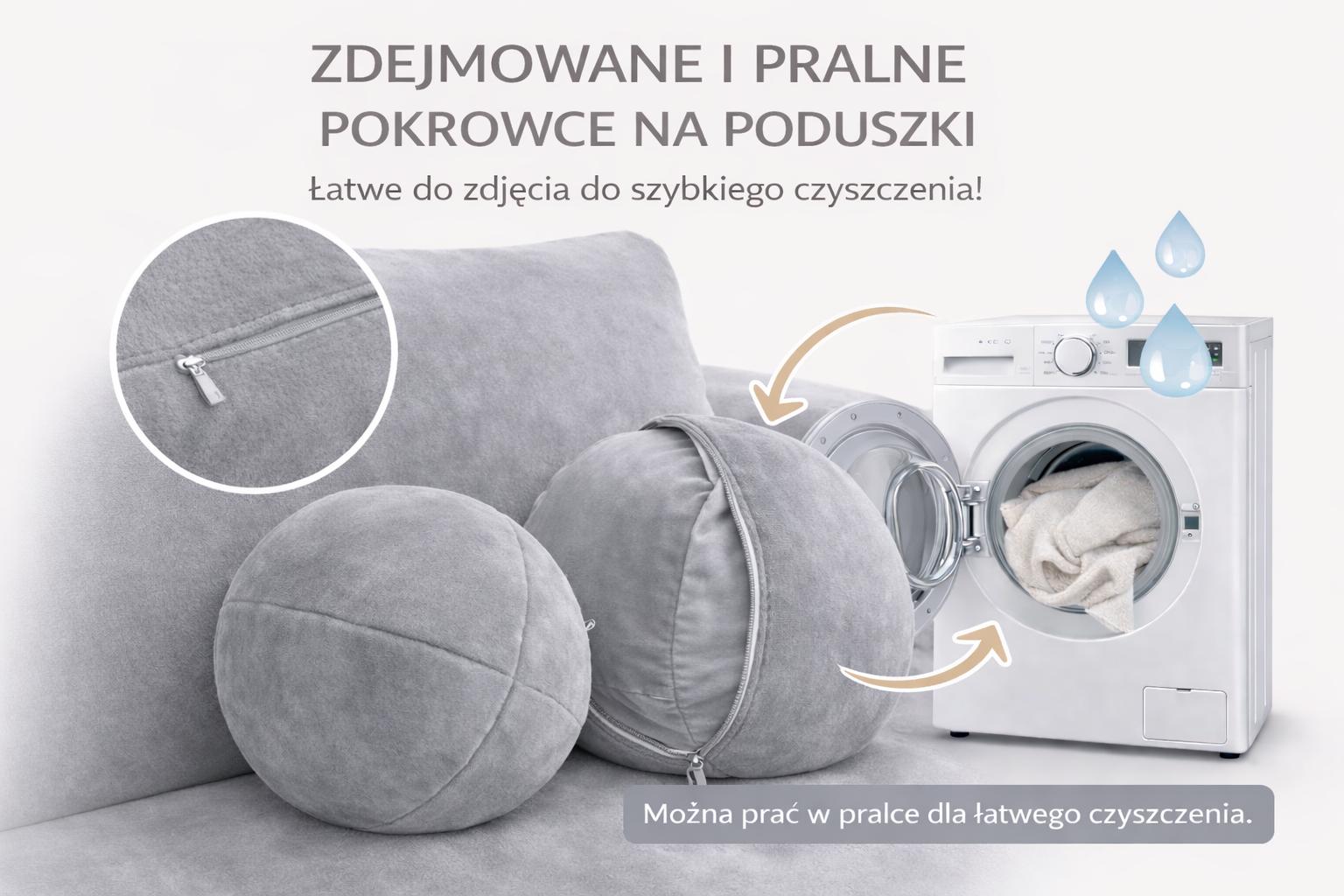 Kanapa rozkładana trzyosobowa Mediolan 250 cm BLUVEL 03 sofa z funkcją spania szary velvet nr. 7