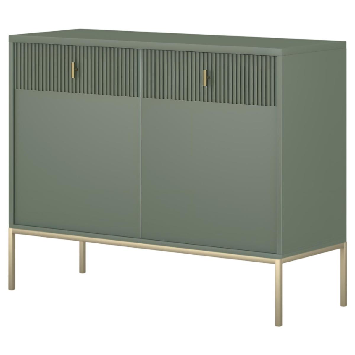 Komoda Maggiore 104 cm do sypialni garderoby smoke green złoty nr. 3