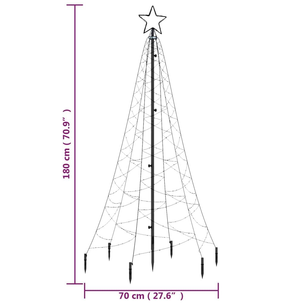 Choinka z kołkiem gruntowym, 200 zimnych białych LED, 180 cm nr. 10