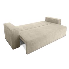 Kanapa funkcją spania Verona bonell 248x96x93 cm wraz z pojemnikiem, sprężyny bonell sztruks beżowy do salonu - Miniaturka zdjęcia nr 8
