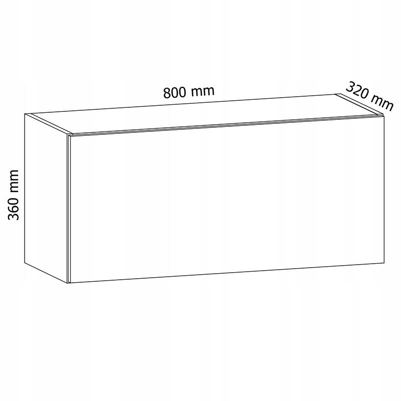 Szafka kuchenna ASPEN 80x32x36 cm wisząca górna uchylna G80K do kuchni biały połysk nr. 2